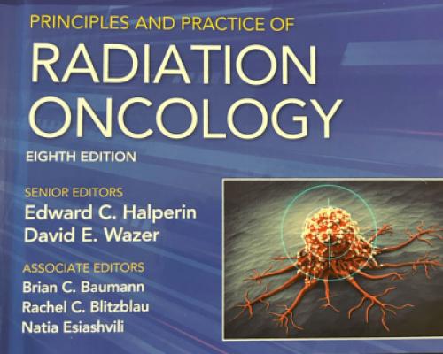 Cover of the medical training textbook “Principles and Practice of Radiation Oncology, Eighth Edition” 